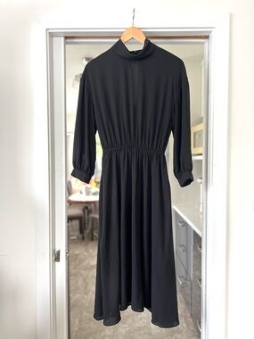 NWOTS Babaton Long Sleeve Midi Dress Sz S Black